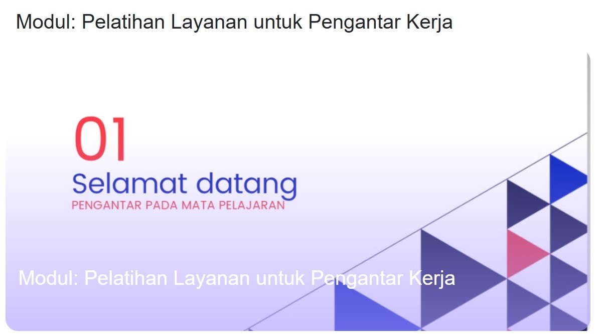 Direktorat Bina Pengantar Kerja Selenggarakan Self-Learning Public Employment Services (PES)